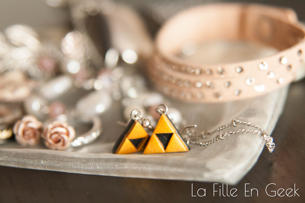 Boucles d'oreille Triforce Fille Geek