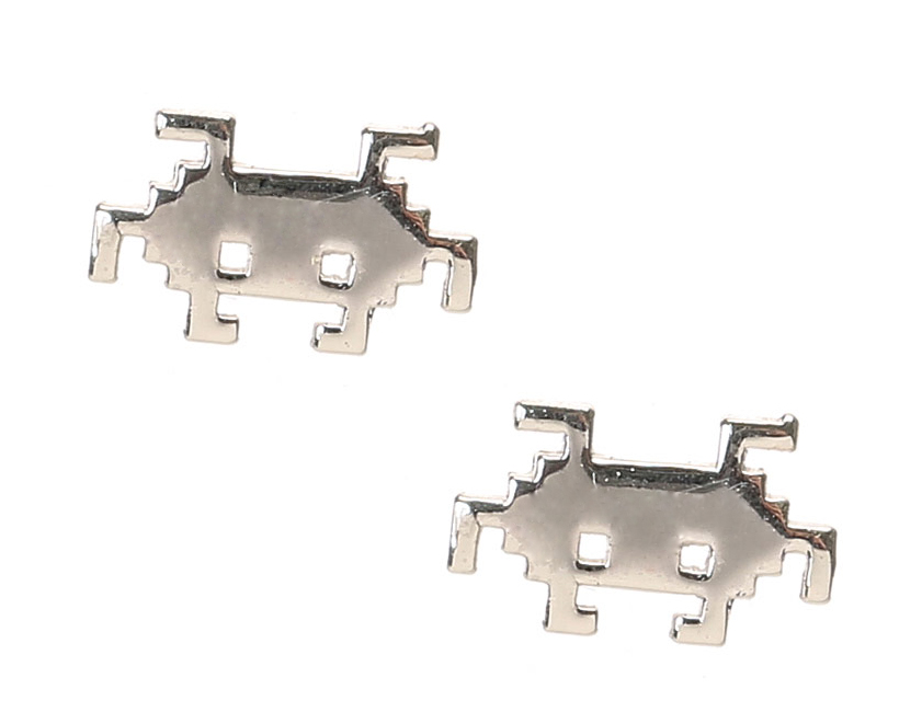 boucles d'oreille Space Invaders Fille Geek