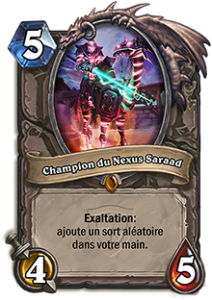 Carte Tournoi d'Argent nouvelle extension Hearthstone Fille Geek