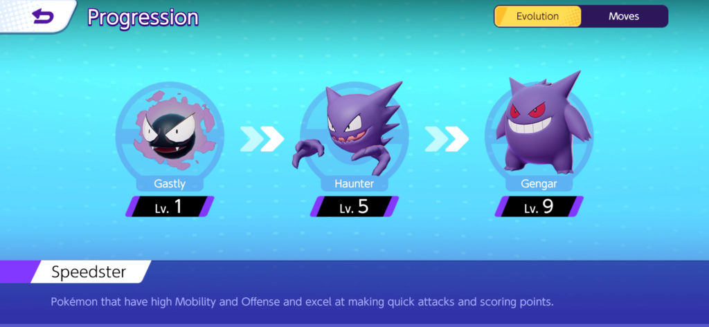 Pokemon Unite Gengar evolution